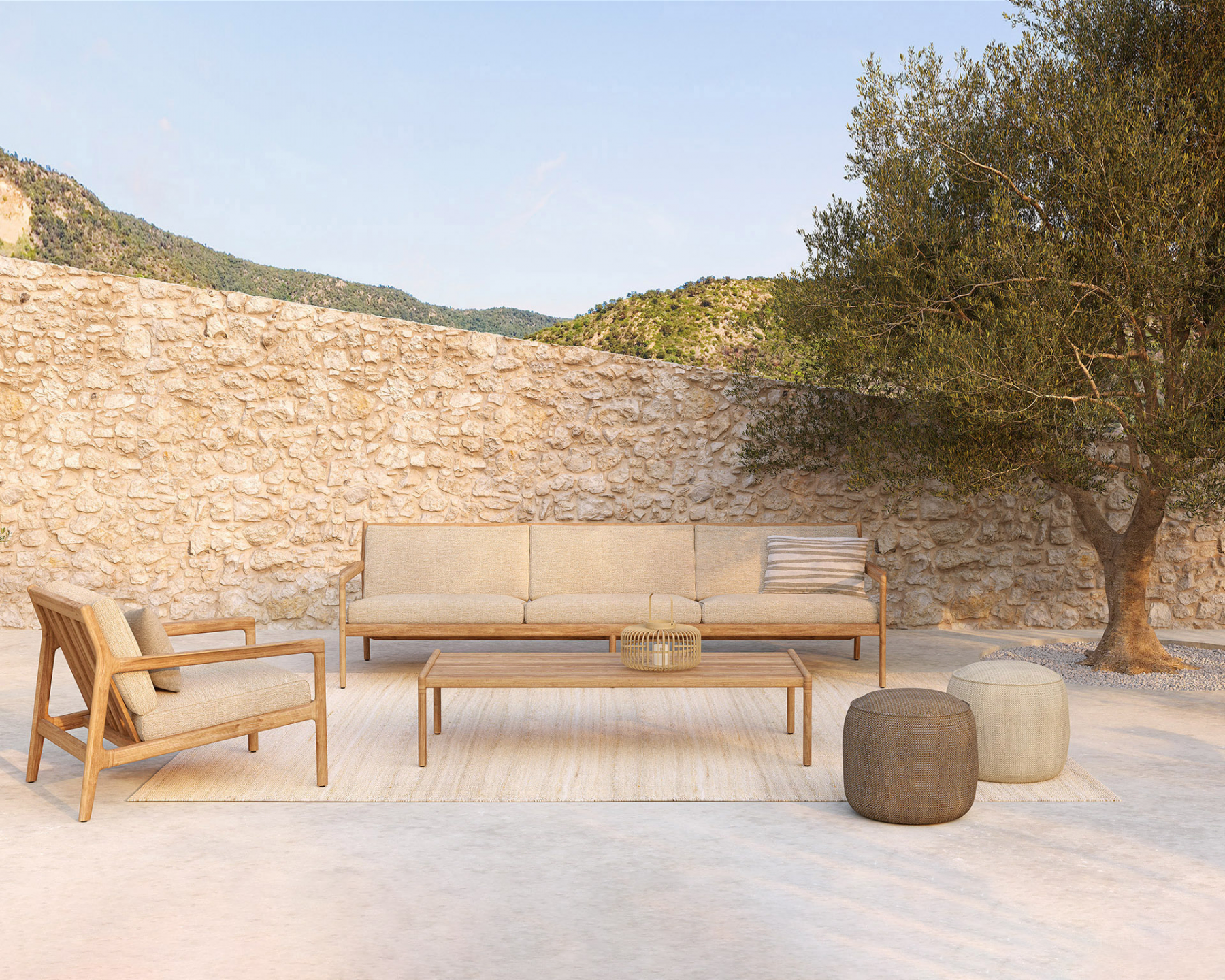 Ethnicraft Jack Outdoor Lounge Chair aus FSC-Teak für Terrasse und Garten