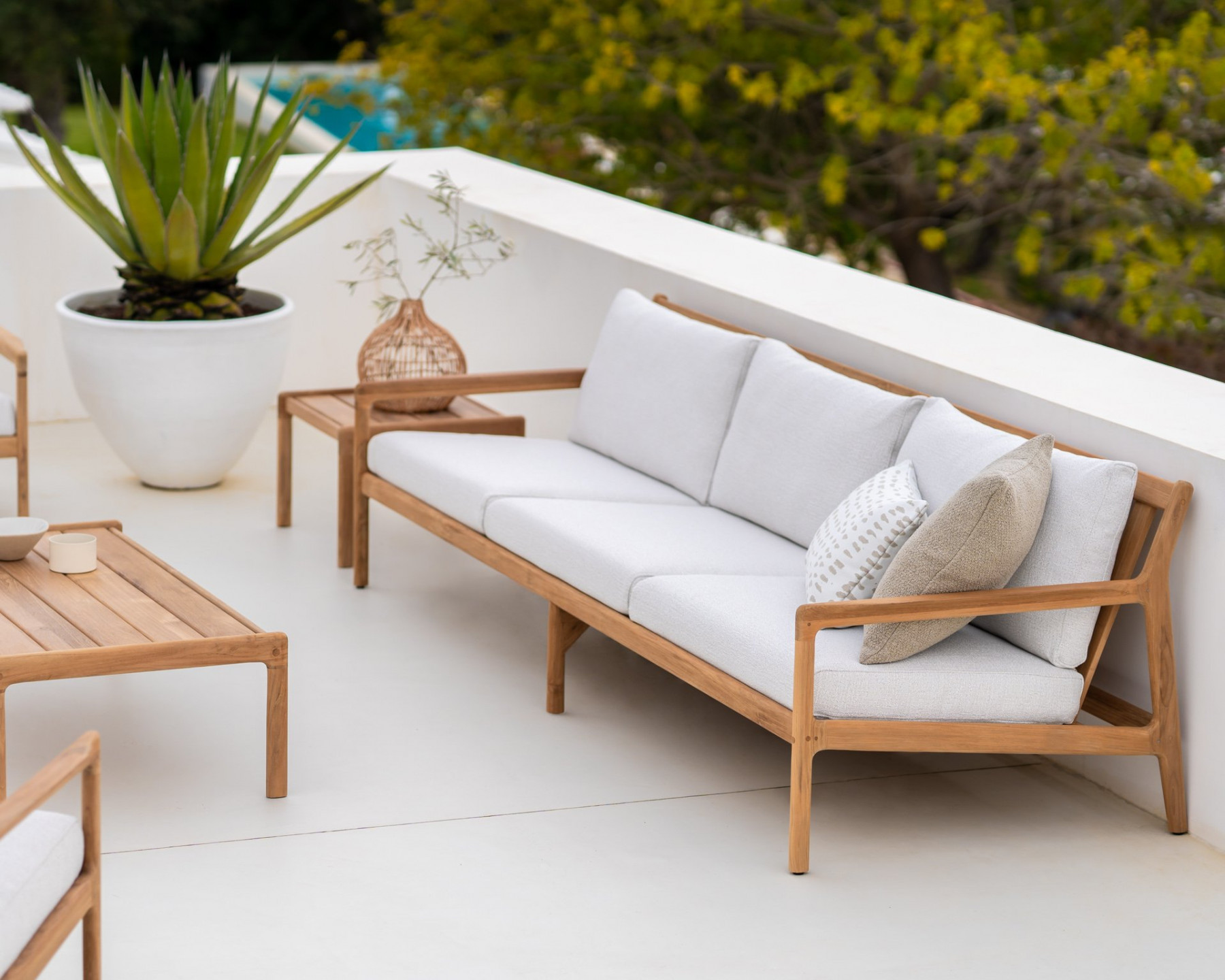 Ethnicraft nachhaltiger Teak Lounge Sessel Garten
