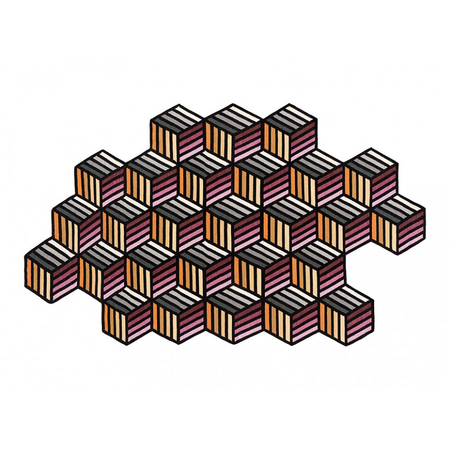 Teppich Parquet Hexagon Gan Rugs