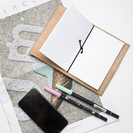 Leder Notizbuch Rothirsch