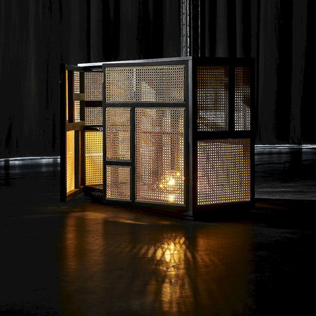 Sideboard 'Air' mit Korbgeflecht