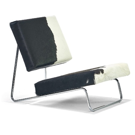Lounge Chair Hirche in Fell und Leder