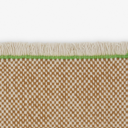 Kvadratrugs,Teppich,Duotone, Offwhite-Ocker