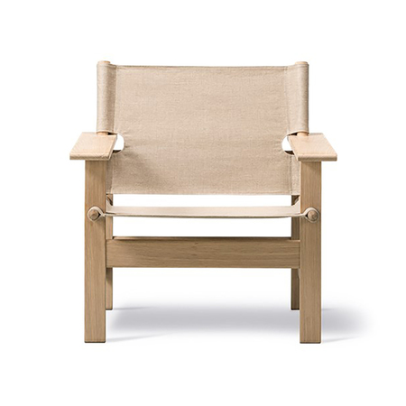 Fredericia Sessel 'The Canvas Chair' Eiche schwarz lackiert mit Canvas schwarz