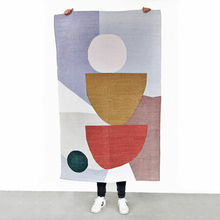 Handgewobener Baumwollteppich 'Ludo'