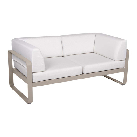 Fermob 2-Sitzer Club-Sofa 'Bellevie'  Muskat 14,  Grauweiss 81