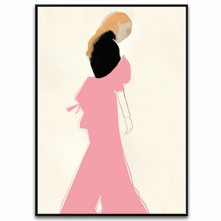 Gemälde Pink Dress von  Paper Collective