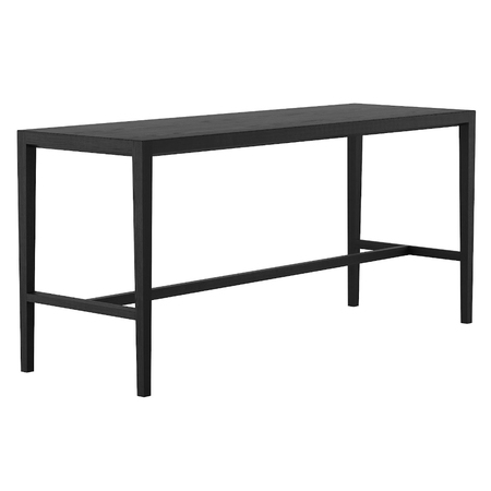 Horgenglarus Hochtisch 'mih'  Kunststoffgleiter,  Esche / Eiche Schwarz - HG 580,  80 x 80 cm
