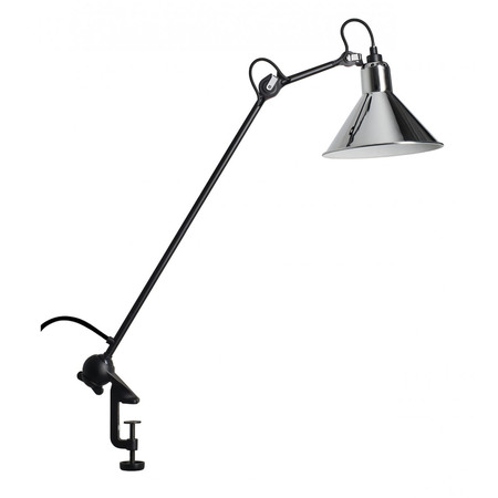 DCW Éditions Kegelförmige Tischleuchte 'Lampe Gras  N°201'  Schwarz-Chrom,  Kegelförmig
