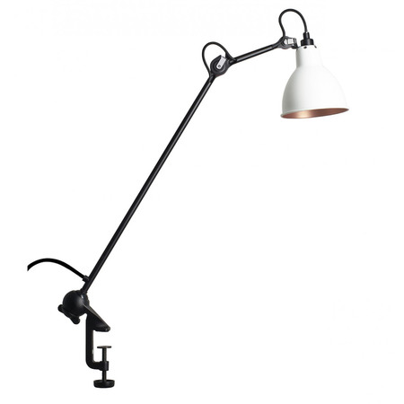 DCW Éditions Runde Tischleuchte 'Lampe Gras  N°201'  Schwarz-Weiss-Kupfer,  Rund