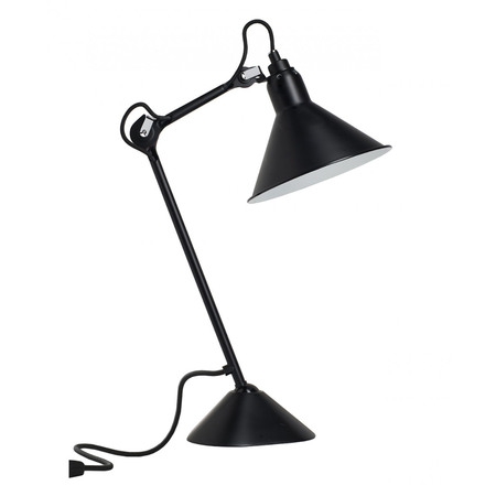 DCW Éditions Kegelförmige Tischlampe 'Lampe Gras N°205'  Schwarz-Kupfer-Roh-Weiss,  Kegelförmig