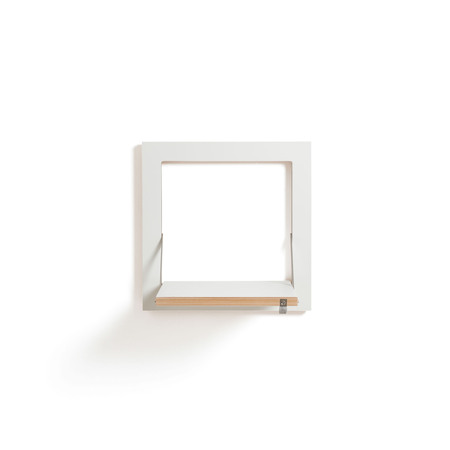 Ambivalenz 'Fläpps' 1-er Regal 40 x 40 cm weiss, 1er Regal – 40 cm x 40 cm