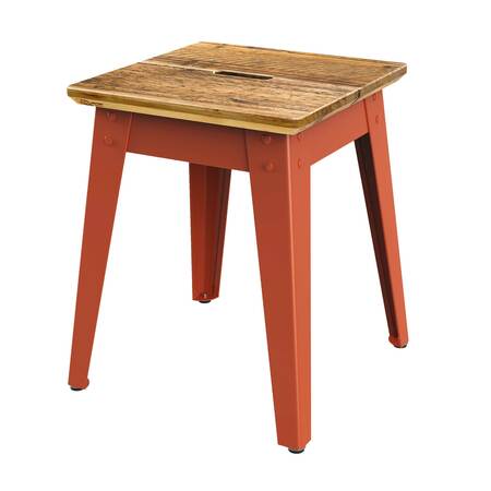 Jan Cray Hocker '6Grad' in Bauholz  Rotorange, H: 40 cm