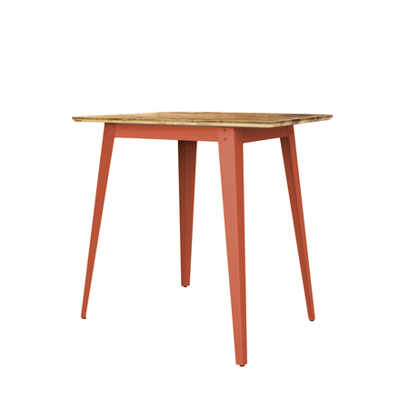 Jan Cray Hochtisch '6Grad' Bauholz Rotorange, B: 70 cm / L: 70 cm