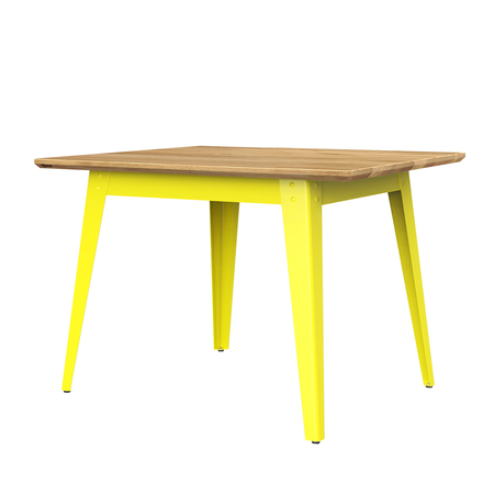 Jan Cray 6Grad Tisch Holz Rotorange, Eichenholz geölt, B: 70 cm / L: 70 cm
