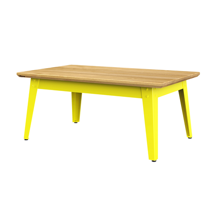 Jan Cray 6Grad Couchtisch Holz Weiss, Eschenholz geölt, B: 55 cm / L: 90 cm / H: 40 cm