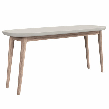 Gervasoni BRICK 247 Eiche gebleicht, Eiche Weiss lackiert, B: 110 cm / T: 40 cm / H: 50 cm 
