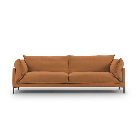 Eilersen Sofa 'Butterfly' Curry 03 - Soft, B: 200 cm, Schwarz lackierter Edelstahl