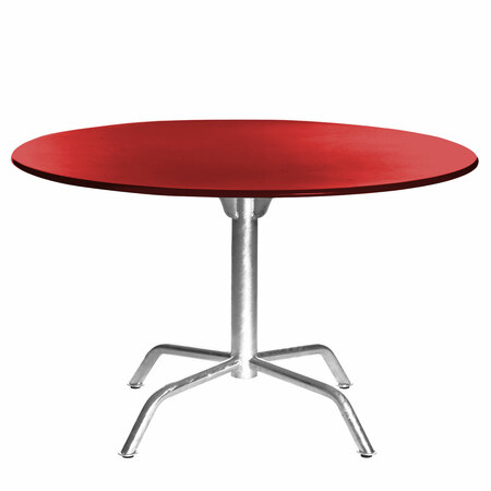 Manufakt Grosser Clubtisch 'Bättig' Rot - RAL 3000, Ø: 120 cm