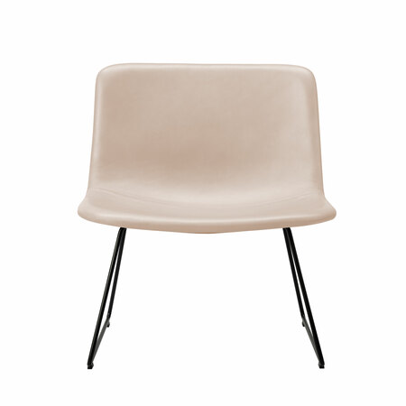 Fredericia Lounge Stuhl 'Pato Sledge' Schwarz, Warmgrau 112 - Omni