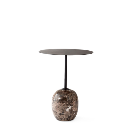 &Tradition Beistelltisch 'Lato' Elfenbeinweiß / Crema Diva-Marmor, Ø: 40 cm / H: 50 cm
