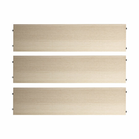 String Furniture Shelves / Pack 3 Esche, B: 58 cm, T: 20 cm