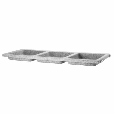 String Furniture Bowl shelf felt Hellgrau, B: 78 cm, T: 30 cm