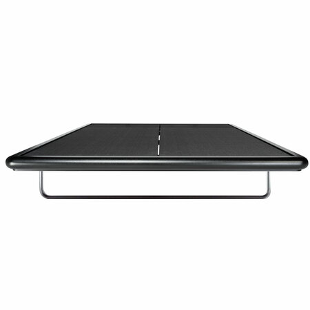 Thut  Bett '908' Kufen Aluminium eloxiert, B: 90 cm / T: 200 cm, Esche schwarz lackiert