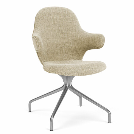 &Tradition Stuhl 'Catch JH2' Poliertes Aluminium, Beige 223 - Remix