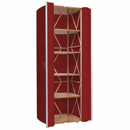 Thut  Folienschrank '385' Rot - Dacron, 61 cm