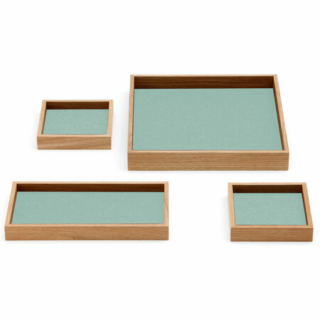 HEY-SIGN Tablett von 'Hey Sign' im Set Aqua, 4er Set