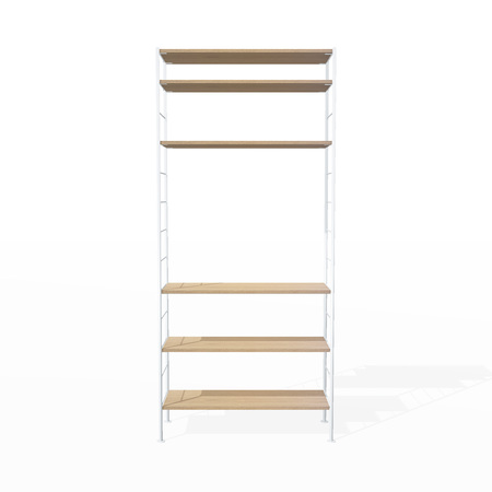 Richard Lampert  Hirche Regal DHS 10 / Basis 01 / H: 1855 / B: 800 Schwarz - RAL 9010, Schwarz - RAL 9005