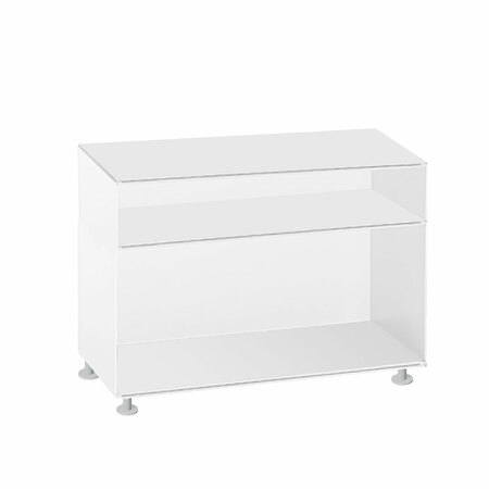 Richard Lampert  'Stak' Container-System gross Weiss - RAL 9010, H: 65 cm, Stellfüsse