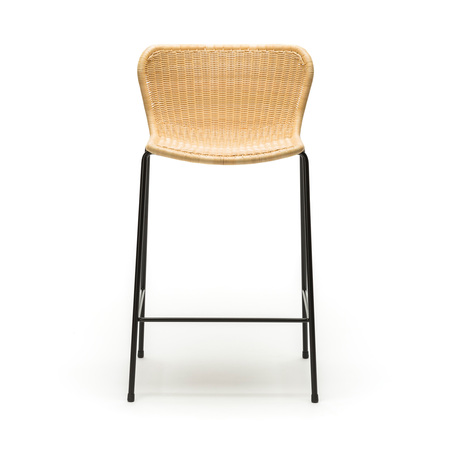 Feelgood Designs C603 stool Indoor Schwarz / Split Rattan Natur, H: 89 cm