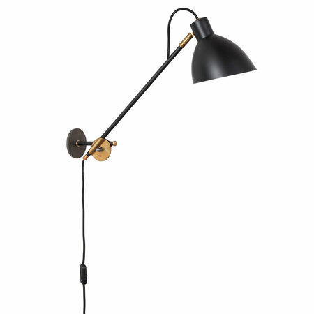 Konsthantverk KH#1 Wall lamp Schwarz matt
