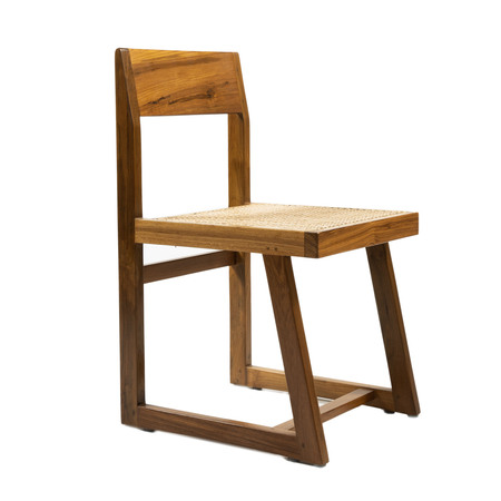 Chandigarh Collection Armless Box Chair CJ6 Teak Natur