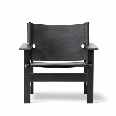Fredericia Sessel 'The Canvas Chair' Eiche schwarz lackiert mit Canvas schwarz