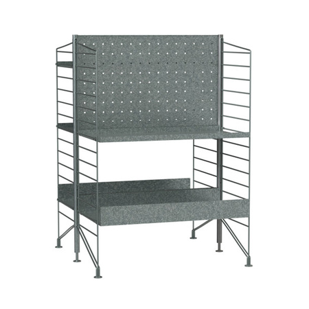 String Furniture Floor Panels Galvanized / Pack 2 Verzinkt, H: 85 cm, T: 30 cm
