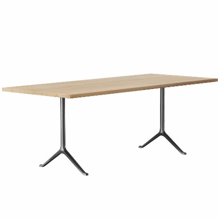 Horgenglarus Tisch 'Savoy' mit Gusseisenbeinen Kunststoffgleiter, Buche Natur - HG 520, 140 x 80 cm