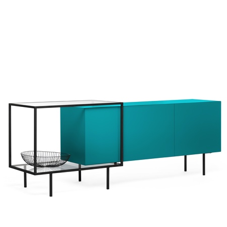 Mogg Sideboard 'Zoom' Bronze lackiert, Weiss ( RAL 9016)
