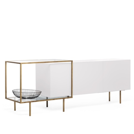 Mogg Sideboard 'Zoom' Bronze lackiert, Weiss ( RAL 9016)