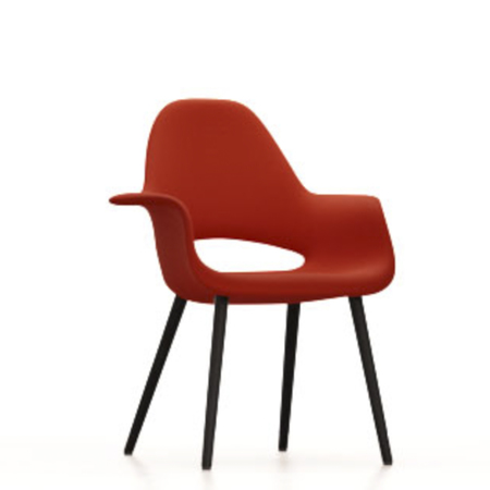 Vitra Stuhl 'Organic Chair' Pink poppy red 68, Esche Schwarz