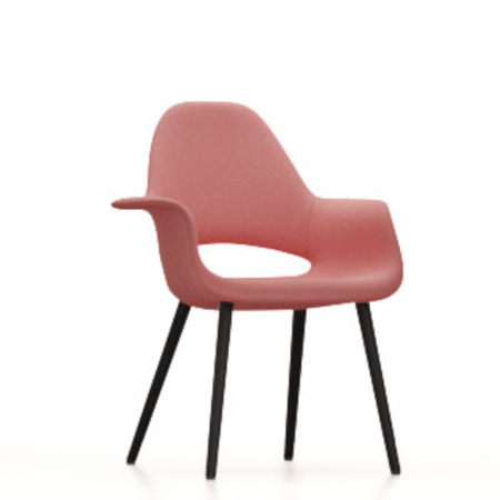 Vitra Stuhl 'Organic Chair' Pink poppy red 68, Esche Schwarz