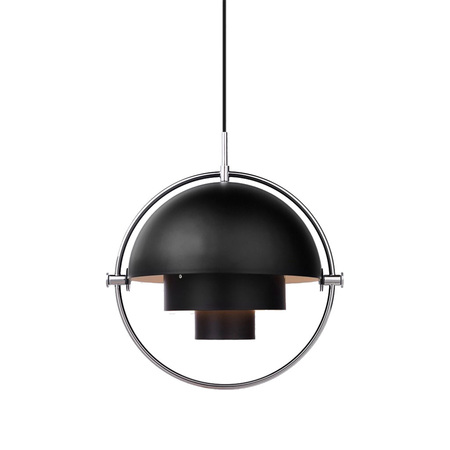Gubi Pendelleuchte 'Multi-Lite' mit Chromegestell Black Semi Matt