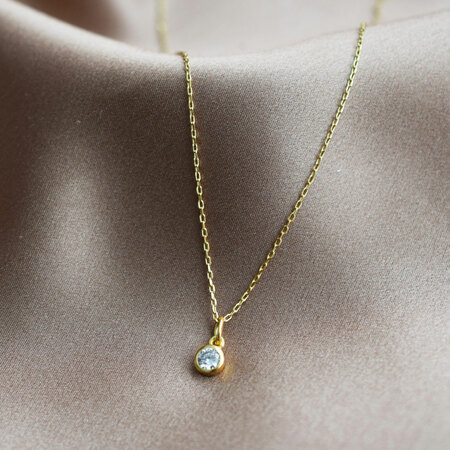 Yoshiki Halskette 'Solitaire' von Yoshiki Goldplattiertes Sterlingsilber