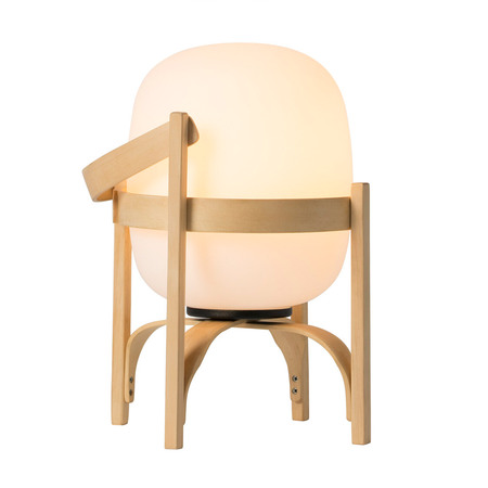 Santa & Cole  Lämpli 'Cestita' Weisses opales Polyethylen, Cestita Bateria - Mit Akku