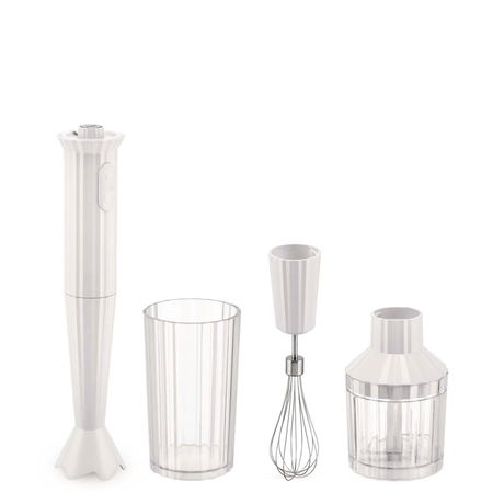 Alessi Stabmixerset 'Plissé' Weiss
