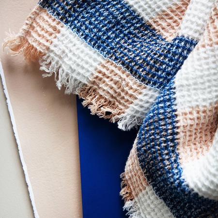 Lili Pepper Bath towel Cotton Waffle 70 x 140 cm, Blau