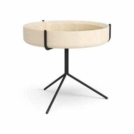 Swedese Beistelltisch 'Drum' Gross / H: 56 cm, Schwarz / Beine schwarz