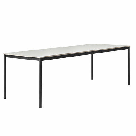 Muuto Esstisch Base von 'Muuto' 140 x 80 cm, Schwarzes Untergestell, Weisses Laminat